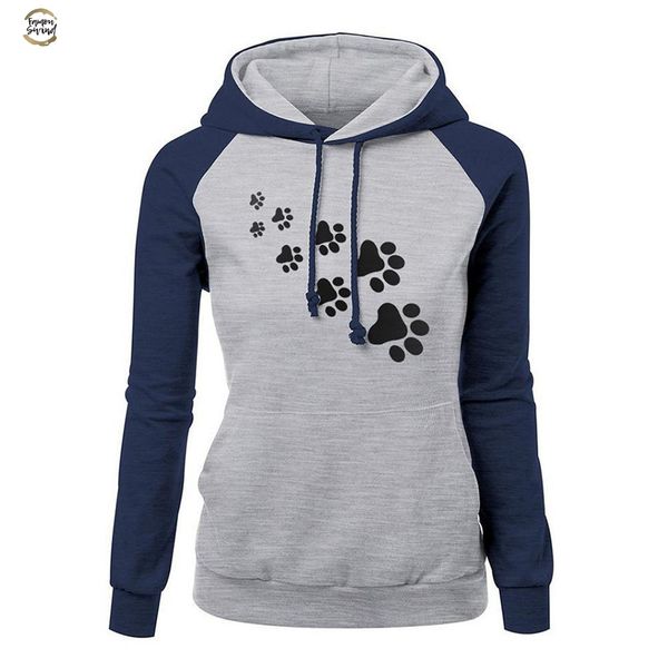 woman clothes casual women dog paw print regular hoodies color block long sleeve hooded sweatshirt drop shipping, Black
woman clothes casual women dog paw print regular hoodies color block long sleeve hooded sweatshirt drop shipping, Black