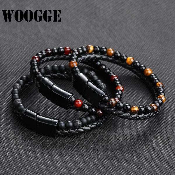 2019 fashion men jewelry genuine leather bracelet black stainless steel magnetic clasp tiger eye natural stone bead bracelet men
2019 fashion men jewelry genuine leather bracelet black stainless steel magnetic clasp tiger eye natural stone bead bracelet men