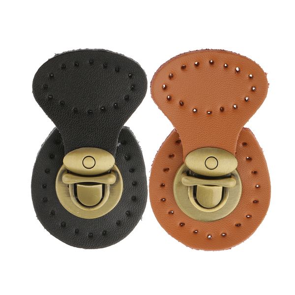 2 pieces leather handbag lock fasteners bag snap buckles clasp bag accessories black/brown
2 pieces leather handbag lock fasteners bag snap buckles clasp bag accessories black/brown