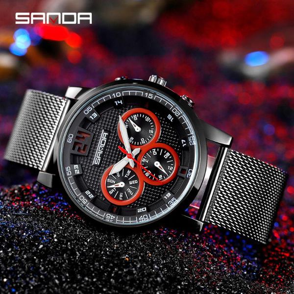sanda quartz watch brand watch men's calendar sports waterproof wrist watches men stainless steel relogio masculino, Slivery;brown
sanda quartz watch brand watch men's calendar sports waterproof wrist watches men stainless steel relogio masculino, Slivery;brown