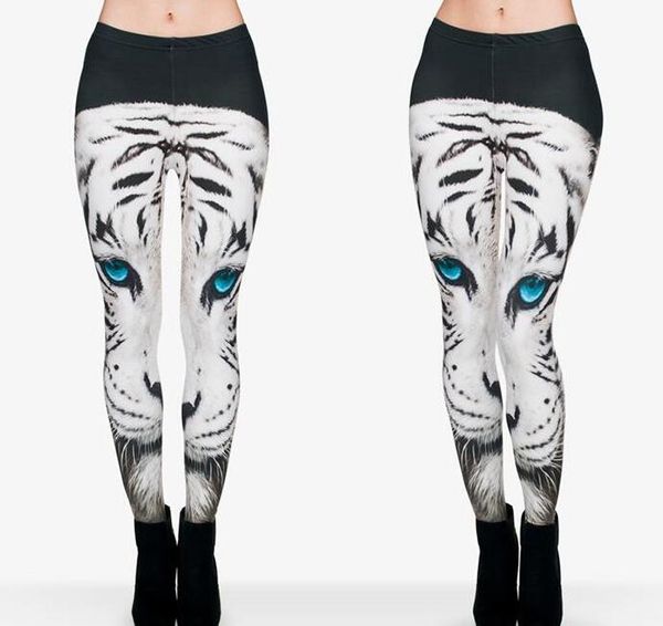 women leggings white tiger blue eyes 3d graphic print girl skinny stretchy yoga wear pants lady runner casual soft capris trousers, White;black
women leggings white tiger blue eyes 3d graphic print girl skinny stretchy yoga wear pants lady runner casual soft capris trousers, White;black