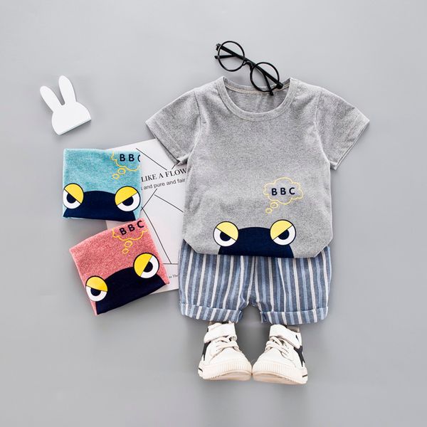 infant baby boy clothes vetement enfant garcon girls short sleeve cartoon print + stripe short outfit, White
infant baby boy clothes vetement enfant garcon girls short sleeve cartoon print + stripe short outfit, White