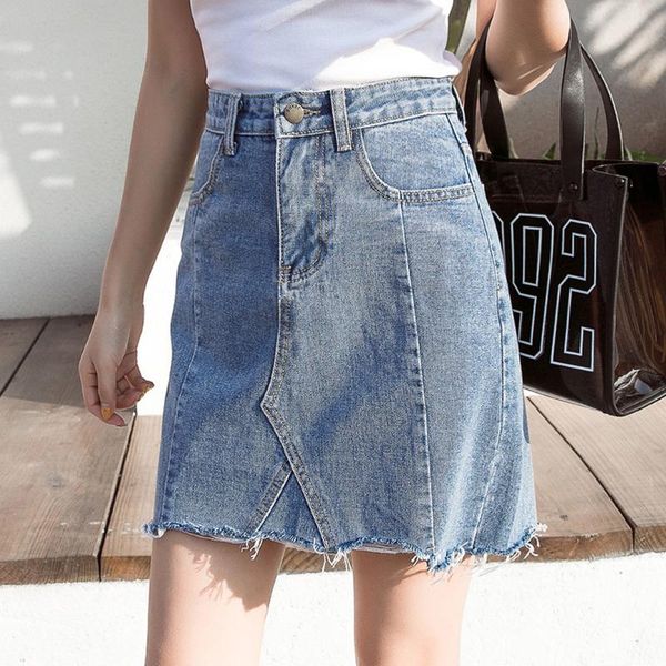 women denim mini skirt fashion summer high waist korean skirt blue a-line tassel short skirts jeans plus size w0131, Black
women denim mini skirt fashion summer high waist korean skirt blue a-line tassel short skirts jeans plus size w0131, Black