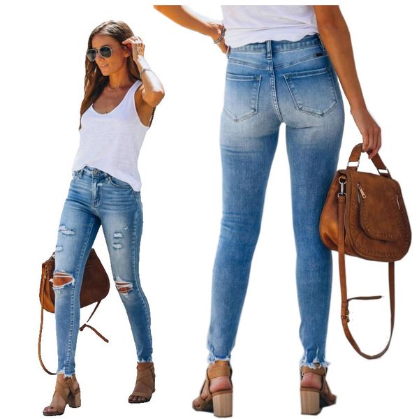 skinny pencil ripper true uniqes colors hole women's jeans with holes show thin pants pants destroy slim elastic corerall, Blue
skinny pencil ripper true uniqes colors hole women's jeans with holes show thin pants pants destroy slim elastic corerall, Blue
