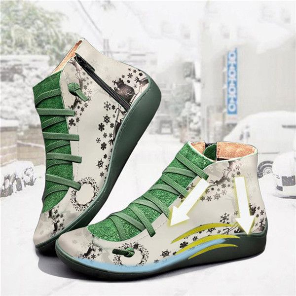 women's casual flat leather retro soft bottom comfortable laced women's boots side zipper round toe shoe boots women winter 2019, Black
women's casual flat leather retro soft bottom comfortable laced women's boots side zipper round toe shoe boots women winter 2019, Black
