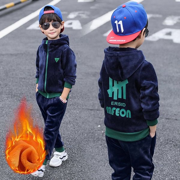 boys autumn winter sports suit children clothing set girls thick velvet hoodies+pants 2pcs kids tracksuit 3-10y sweatsuit, White
boys autumn winter sports suit children clothing set girls thick velvet hoodies+pants 2pcs kids tracksuit 3-10y sweatsuit, White