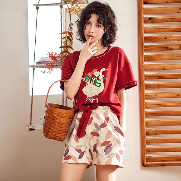 xxl women pajamas sets 100% cotton nightwear summer cute print pyjamas o-neck sleepwear female pijamas mujer, Blue;gray
xxl women pajamas sets 100% cotton nightwear summer cute print pyjamas o-neck sleepwear female pijamas mujer, Blue;gray