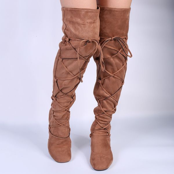 sagace over the knee boots suede pleated winter long boots women cross lace high heel over the knee sapatos feminino, Black
sagace over the knee boots suede pleated winter long boots women cross lace high heel over the knee sapatos feminino, Black