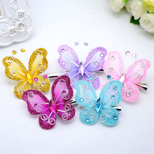 girls fairy princess yarn hairpins colorful butterfly wings hair clips cute pretty baby hair accessory, Slivery;white
girls fairy princess yarn hairpins colorful butterfly wings hair clips cute pretty baby hair accessory, Slivery;white