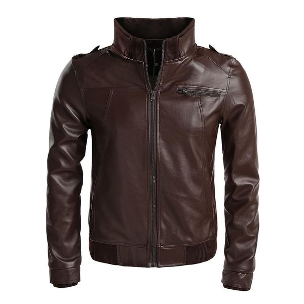 zeagoo men stand neck synthetic leather casual solid slim nature color outerwear motorcycle jacket waistcoat, Black
zeagoo men stand neck synthetic leather casual solid slim nature color outerwear motorcycle jacket waistcoat, Black