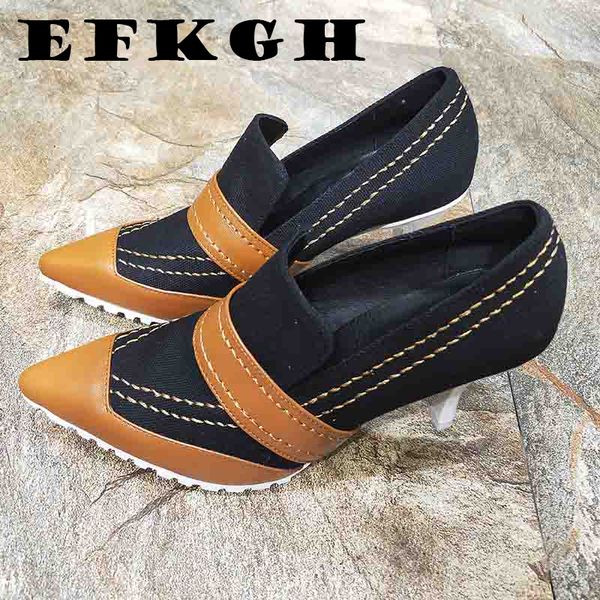 women pumps high heel canvas shallow shoes wild denim stiletto pointed high heel 8cm scarpe donna coreana student shoes fashion, Black
women pumps high heel canvas shallow shoes wild denim stiletto pointed high heel 8cm scarpe donna coreana student shoes fashion, Black