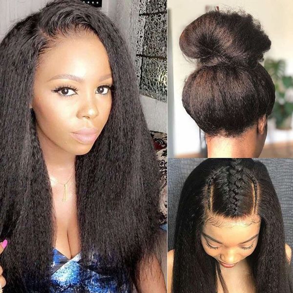 kinky straight brazilian 13x4 lace front human hair wigs glueless 360 lace frontal 180density full lace wigs yaki straight for black women
kinky straight brazilian 13x4 lace front human hair wigs glueless 360 lace frontal 180density full lace wigs yaki straight for black women