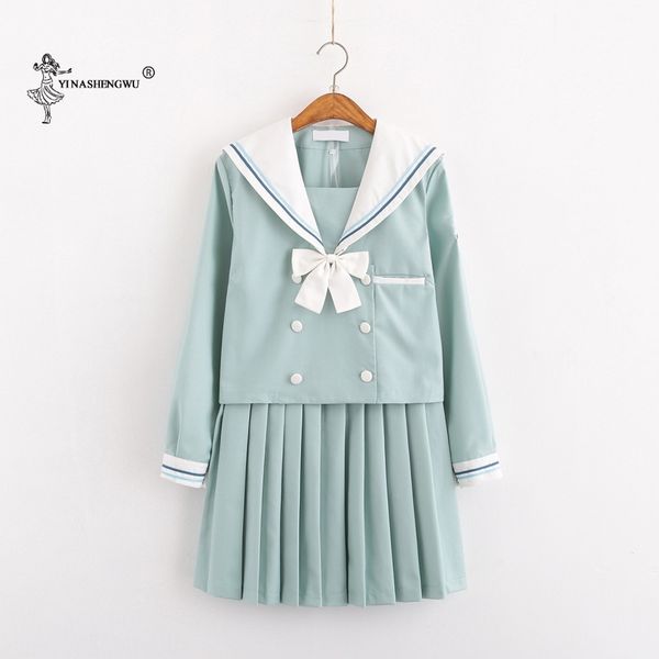 jk uniforms middle school uniforms students japanese sailor suit mint green skirt suit women female sailor cosplay clothing 2pcs, White
jk uniforms middle school uniforms students japanese sailor suit mint green skirt suit women female sailor cosplay clothing 2pcs, White