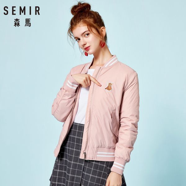 semir women embroidered baseball jacket with full zip draped sleeve sport jacket with pocket contrast-trimed ribbed cuff and hem, Black;brown
semir women embroidered baseball jacket with full zip draped sleeve sport jacket with pocket contrast-trimed ribbed cuff and hem, Black;brown