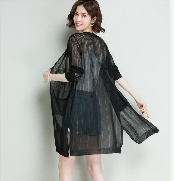 women hollow knitwear summer see through long knit coat elegant lady linen cotton knit outwear cardigan long sleeve, White
women hollow knitwear summer see through long knit coat elegant lady linen cotton knit outwear cardigan long sleeve, White