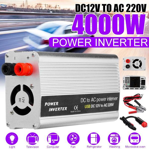 efficient usb 4000w dc 12v to ac 220v car power inverter charger converter adapter dc 12 to ac220 modified sine wave transformer
efficient usb 4000w dc 12v to ac 220v car power inverter charger converter adapter dc 12 to ac220 modified sine wave transformer