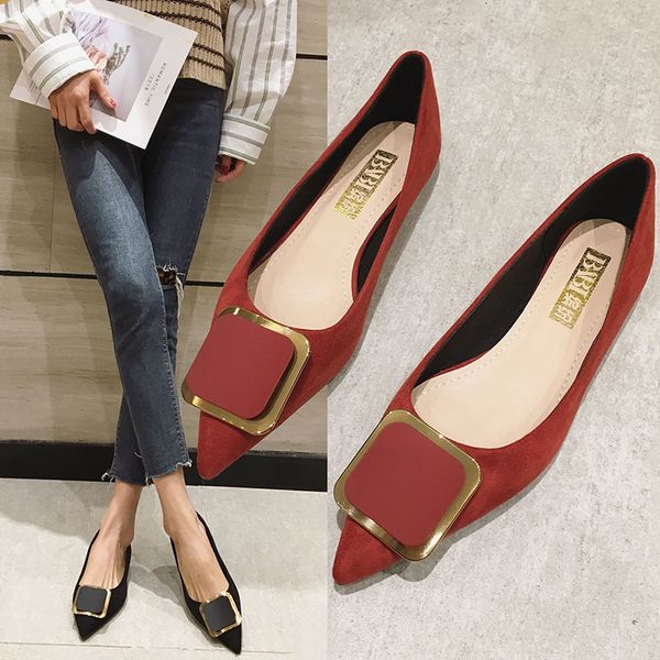 slhjc flat heel casual shoes 2020 spring metal square buckle all match pointed toe flats shoes shallow mouth lady work shoe, Black
slhjc flat heel casual shoes 2020 spring metal square buckle all match pointed toe flats shoes shallow mouth lady work shoe, Black