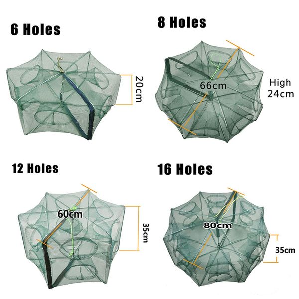 folded fishing net 6/8/12/16 hole folding portable automatic fishing shrimp trap fish minnow crab baits cast mesh trap pesca
folded fishing net 6/8/12/16 hole folding portable automatic fishing shrimp trap fish minnow crab baits cast mesh trap pesca