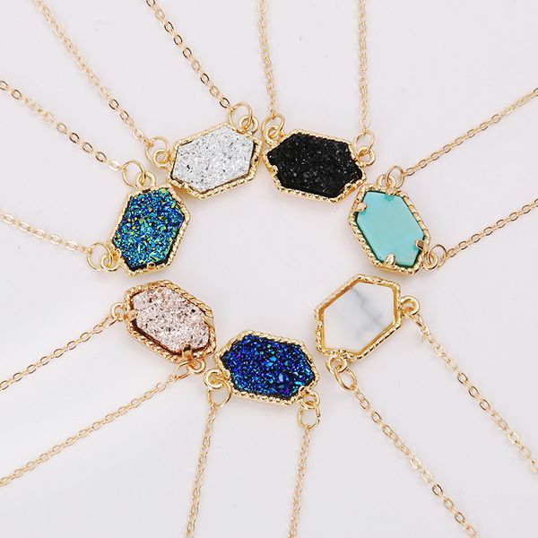 popular simple clavicle chain multicolor crystal clusters turquoise diamond pendant necklace christmas crystal gift, Silver
popular simple clavicle chain multicolor crystal clusters turquoise diamond pendant necklace christmas crystal gift, Silver