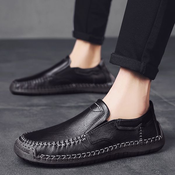 new trend men leather shoes handmade casual shoes men good quality fashion sneakers big size 38-48 slip on flats footwear, Black
new trend men leather shoes handmade casual shoes men good quality fashion sneakers big size 38-48 slip on flats footwear, Black