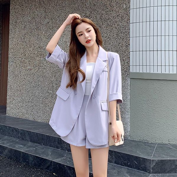 фиолетовый пиджак женский thin раздел 3/4 рукавом лето 2020 новая мода casual высокая талия широкий ноги шорты двухсекционный костюм, White;black
фиолетовый пиджак женский thin раздел 3/4 рукавом лето 2020 новая мода casual высокая талия широкий ноги шорты двухсекционный костюм, White;black