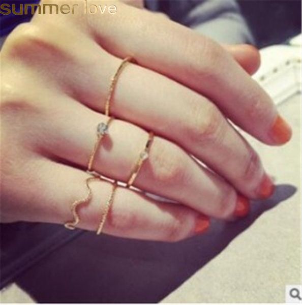 5pcs /set wave joint rings fashion charm gold color geometric simple thin ring for women mid finger ring for party jewelry, Slivery;golden
5pcs /set wave joint rings fashion charm gold color geometric simple thin ring for women mid finger ring for party jewelry, Slivery;golden