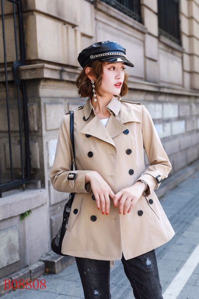 women's short windbreaker slim trench coat double-breasted waterproof windbreaker belt solid color coat classic british wind trench new, Tan;black
women's short windbreaker slim trench coat double-breasted waterproof windbreaker belt solid color coat classic british wind trench new, Tan;black