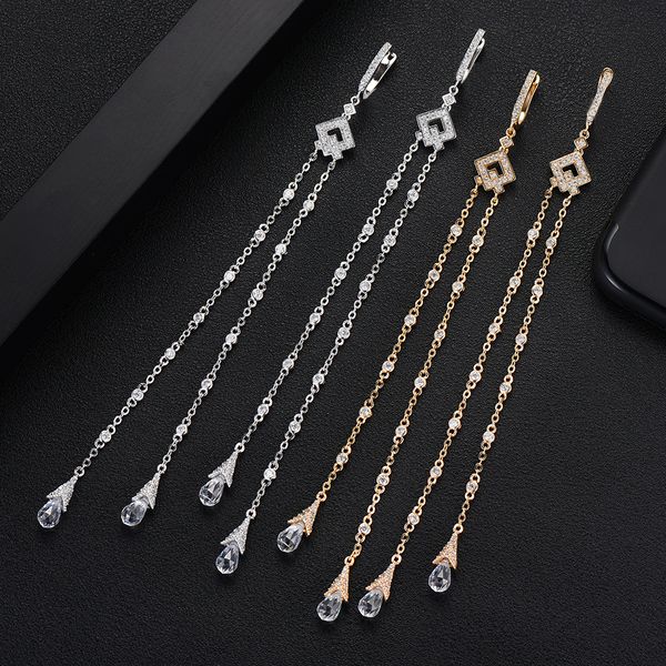 godki 142mm super long cross tassel drops geometry cubic zirconia american wedding party earring fashion jewelry for women, Silver
godki 142mm super long cross tassel drops geometry cubic zirconia american wedding party earring fashion jewelry for women, Silver