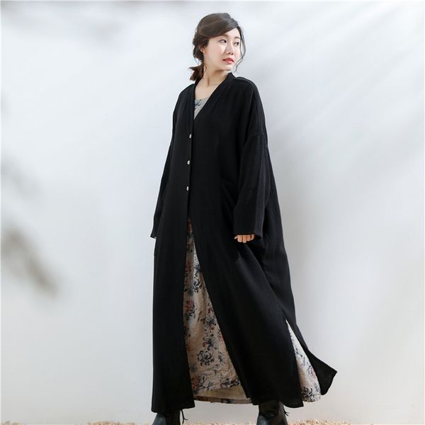 2019 spring and autumn vintage cotton windbreaker bag with large pockets and split black coat, Tan;black
2019 spring and autumn vintage cotton windbreaker bag with large pockets and split black coat, Tan;black