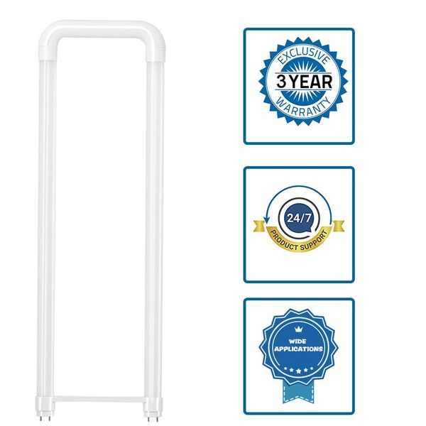 t8 u bent led tube light - romwish 18w(40w replacement) 2x2ft u bend led bulbs, 6 in. leg spacing, 5000kelvin daylight, 2000 lumens
t8 u bent led tube light - romwish 18w(40w replacement) 2x2ft u bend led bulbs, 6 in. leg spacing, 5000kelvin daylight, 2000 lumens