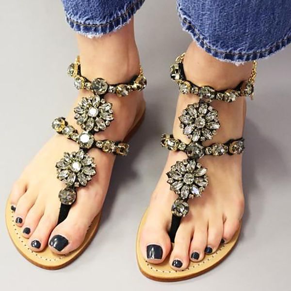 kolnoo new simple handmade casual shoes rhinstones summer school shoes dailywear beach flats sandal shoes d003, Black
kolnoo new simple handmade casual shoes rhinstones summer school shoes dailywear beach flats sandal shoes d003, Black