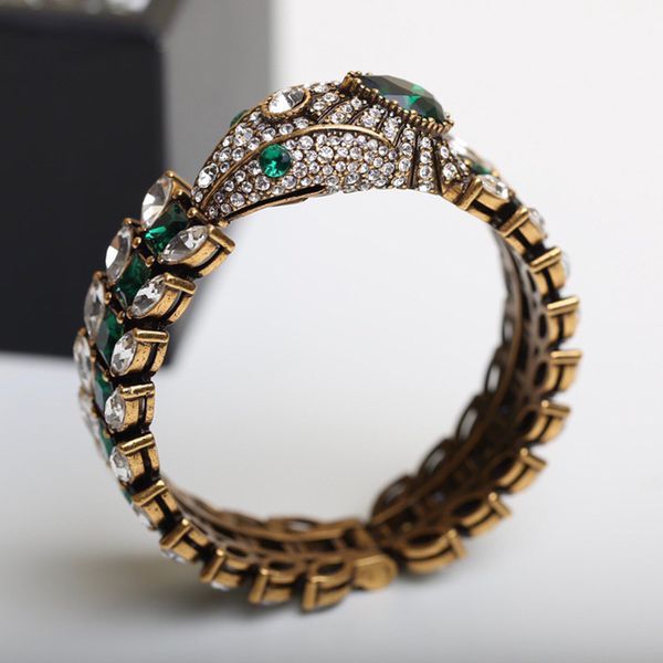 2020 brand fashion jewelry for women vintage bangle crystal animal vintage party bangle yellow brass red green snake cuff, Black
2020 brand fashion jewelry for women vintage bangle crystal animal vintage party bangle yellow brass red green snake cuff, Black