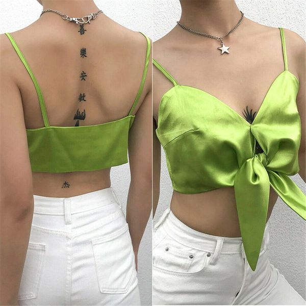 new style women's camis summer sleeveless vest casual knotted solid deep v neck bandage bow short backless fashion 2019, White
new style women's camis summer sleeveless vest casual knotted solid deep v neck bandage bow short backless fashion 2019, White