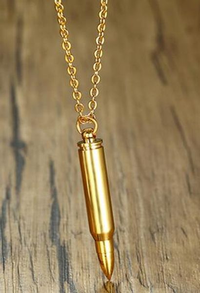 charm men jewelry stainless steel bullet pendants necklace silver & black & gold link chain punk gift never fade
charm men jewelry stainless steel bullet pendants necklace silver & black & gold link chain punk gift never fade