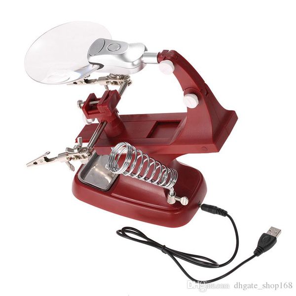 multi-functional welding led magnifier 3x/4.5x magnifying glass alligator clip holder clamp helping hand soldering repair tool
multi-functional welding led magnifier 3x/4.5x magnifying glass alligator clip holder clamp helping hand soldering repair tool