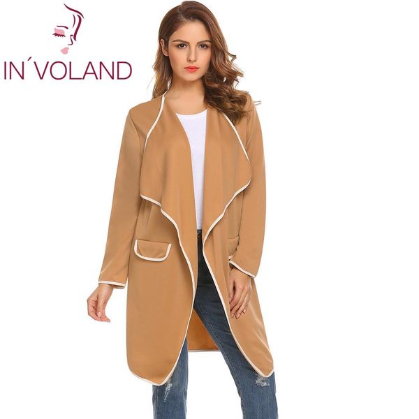 women casual irregular collar long sleeve spring/fall pocket front open none loose windbreaker open, outwear, Tan;black
women casual irregular collar long sleeve spring/fall pocket front open none loose windbreaker open, outwear, Tan;black