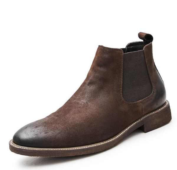 New nubuck leather men boots retro ankle boots retro England trend mens business dress work boots wedding shoes men, Black
New nubuck leather men boots retro ankle boots retro England trend mens business dress work boots wedding shoes men, Black