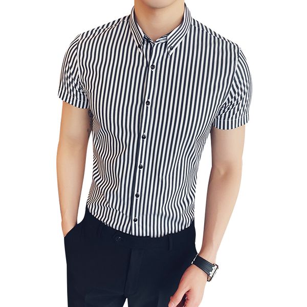 2020 casual striped print business work shirt men summer new men shirt short sleeve brand clothes slim fit chemise homme, White;black
2020 casual striped print business work shirt men summer new men shirt short sleeve brand clothes slim fit chemise homme, White;black