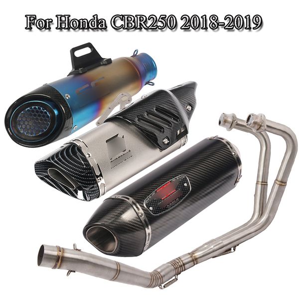 for 2018 2019 cbr250 cbr 250 motorcycle full exhaust system pipe exhaust muffler tail pipe link front connect tube slip on
for 2018 2019 cbr250 cbr 250 motorcycle full exhaust system pipe exhaust muffler tail pipe link front connect tube slip on
