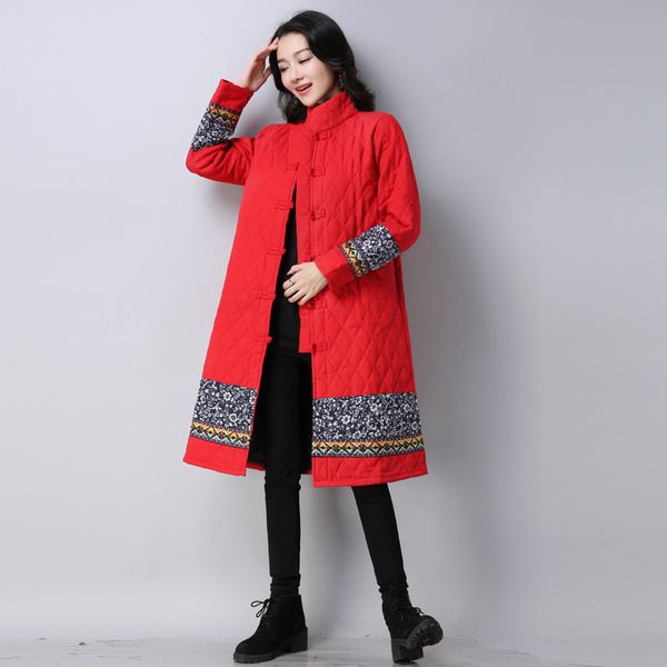 special 2019 autumn and winter ethnic-style large size dress joint fashion thick mid-length cotton overcoat women's, Blue;black
special 2019 autumn and winter ethnic-style large size dress joint fashion thick mid-length cotton overcoat women's, Blue;black
