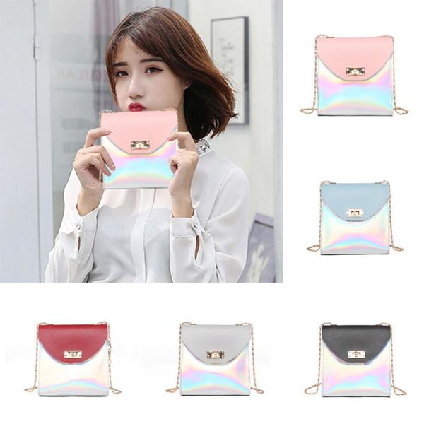 women pu leather laser messenger bag women's flap bag chain strap female shoulder mini crossbody bags holographic **3
women pu leather laser messenger bag women's flap bag chain strap female shoulder mini crossbody bags holographic **3