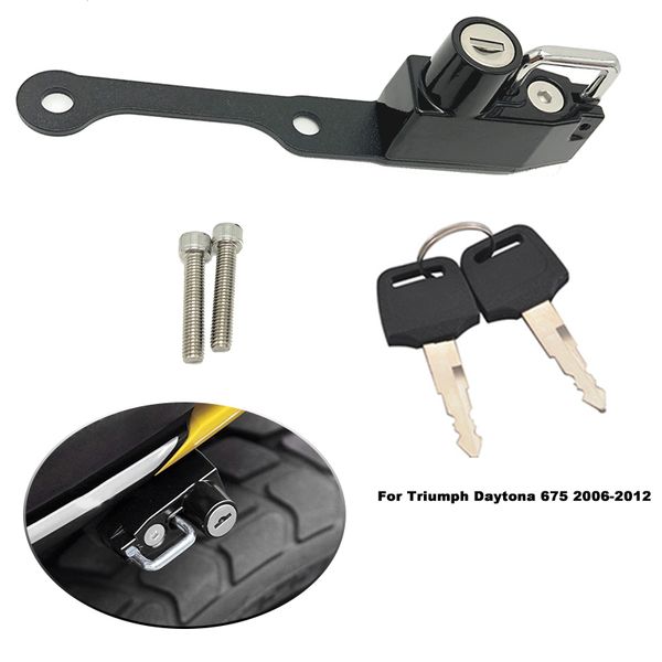 daytona 675 helmet lock with 2 keys , mount hook side anti-theft security fits for daytona675 2006-2012 2009 2010 2011