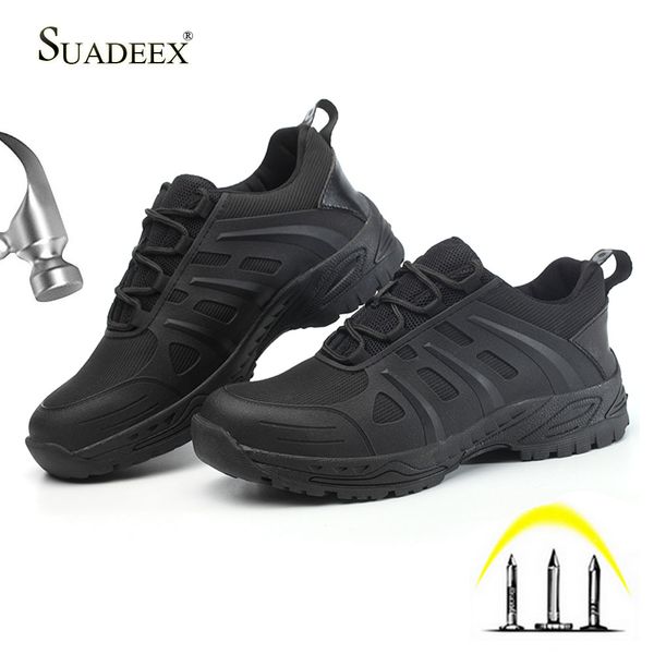 suadeex mens work steel toe shoes working safety shoes lightweight anti-smashing anti-slip indestructible casual sneakers, Black
suadeex mens work steel toe shoes working safety shoes lightweight anti-smashing anti-slip indestructible casual sneakers, Black