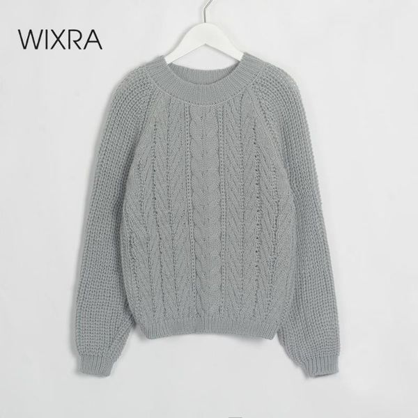 women's sweaters wixra sweater pullovers warm basic o-neck solid autumn winter women female knit loose long sleeve twisted, White;black
women's sweaters wixra sweater pullovers warm basic o-neck solid autumn winter women female knit loose long sleeve twisted, White;black