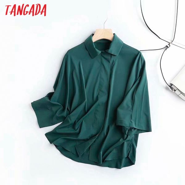 tangada 2020 autumn women quality satin shirts long sleeve solid elegant office ladies loose green blouses 4c27, White
tangada 2020 autumn women quality satin shirts long sleeve solid elegant office ladies loose green blouses 4c27, White