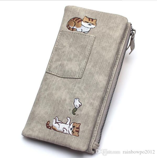 factory wholesale women handbag new jeans style long purses beautifully cute cat embroidered women purses pockets decorated girl purses, Red;black
factory wholesale women handbag new jeans style long purses beautifully cute cat embroidered women purses pockets decorated girl purses, Red;black