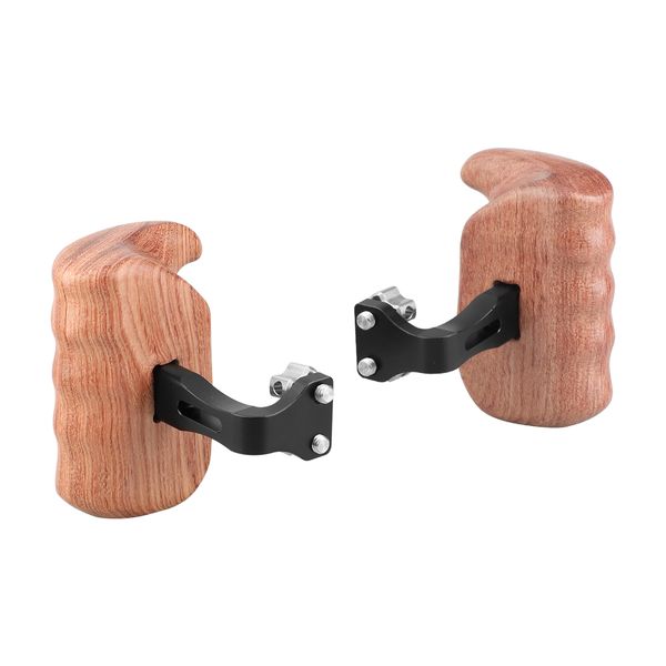 camvate wooden handgrip with invertible 1/4" thumbscrew connection for dslr camera cage rig (a pair) item code: c2223
camvate wooden handgrip with invertible 1/4" thumbscrew connection for dslr camera cage rig (a pair) item code: c2223