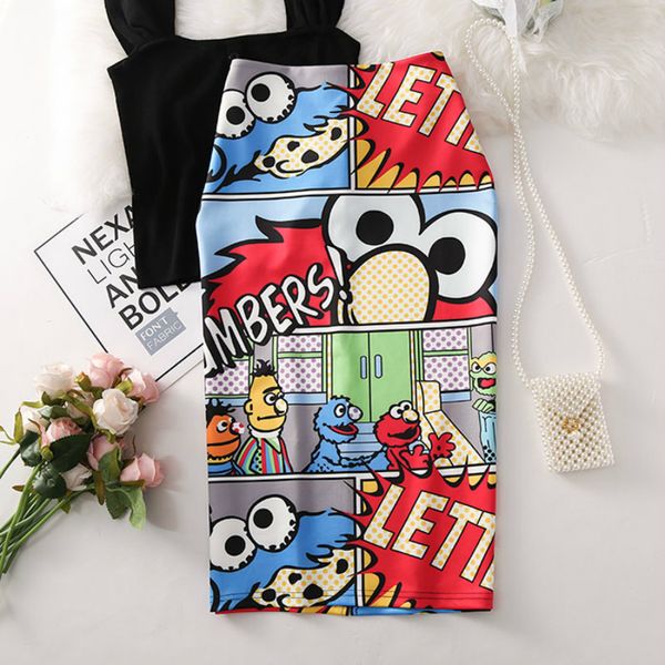 2019 new-coming european autumn women pencil skirt high stretch cartoon letter printed midi slip hip skirt female, Black
2019 new-coming european autumn women pencil skirt high stretch cartoon letter printed midi slip hip skirt female, Black