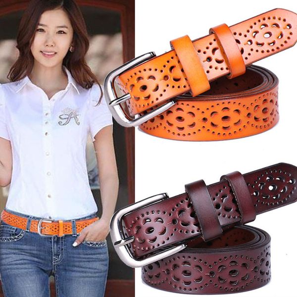 wide genuine leather belt women without drilling luxury jeans belts female straps hollow ceinture femme new fashion, Black;brown
wide genuine leather belt women without drilling luxury jeans belts female straps hollow ceinture femme new fashion, Black;brown