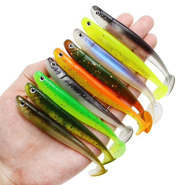 4pcs 10.5cm/4.7g double-color t-tail fishing lure soft shad wobblers swimbait bionic bait for bass pike catfish fishing 9 colors
4pcs 10.5cm/4.7g double-color t-tail fishing lure soft shad wobblers swimbait bionic bait for bass pike catfish fishing 9 colors